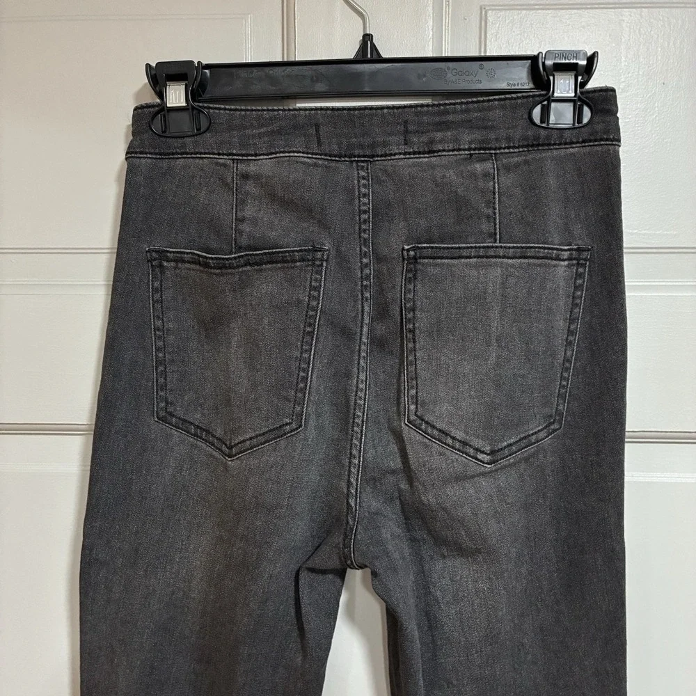 Free People Women Jeans 26 Just Float On Flare Bell Bottom Stretch‎ Raw Hem Boho